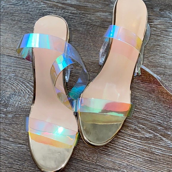 Clear Chunky Heels - Picture 3 of 5